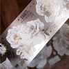 1Roll Rose Literary flowers handbook DIY material PET tape decorative loop stickers Apocalyptic Adhesives Scrapbook 60mm*2m 2