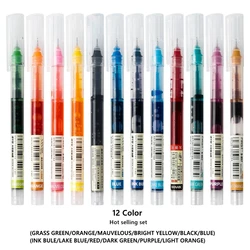 Vibrant 12-Color Gel Pen Set for School and Office - Fine Nib & Large Ink Capacity (12 Color Hot slling)