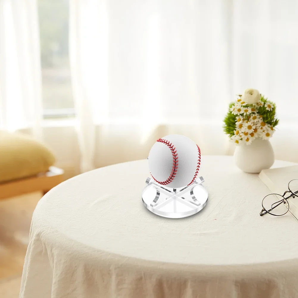 Acrylic Sport Ball Display Rack Clear Baseball Display Stand Memorabilia Autograph Baseball Stand for Golf Softball Tennis Ball