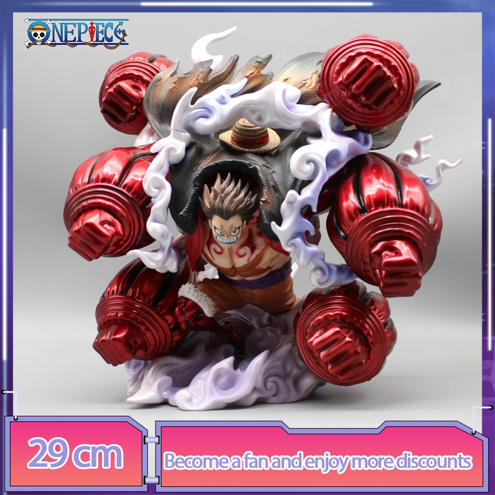 

29cm One Piece Figure Gear 4 Luffy Anime Figure The Five Emperors Model Pvc Statue Model Doll Collection Decoration Toys Gift