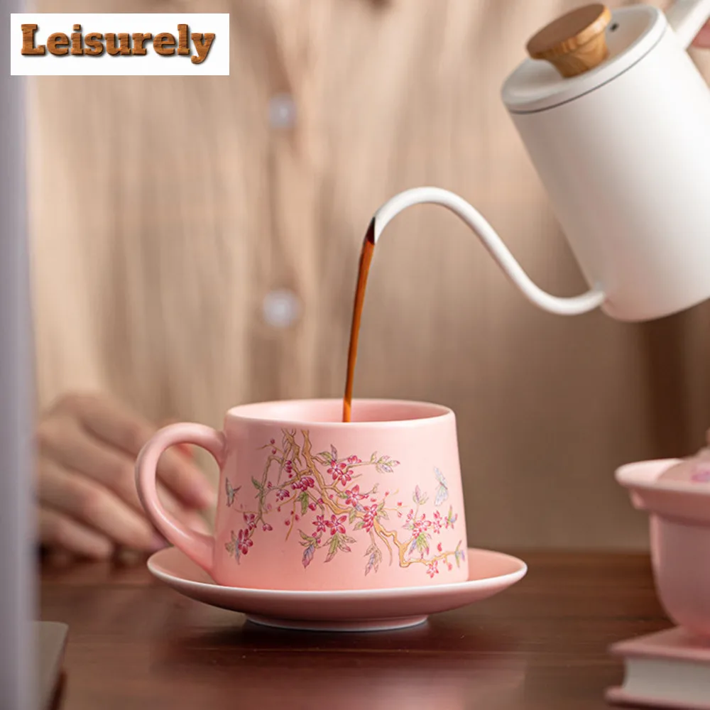 280ml Chinese Wisteria Flower Tea Coffee Cup Filter Tea Separator Cup Brewing Tea Drinking Personal Water Mug Drinkware Gift Box