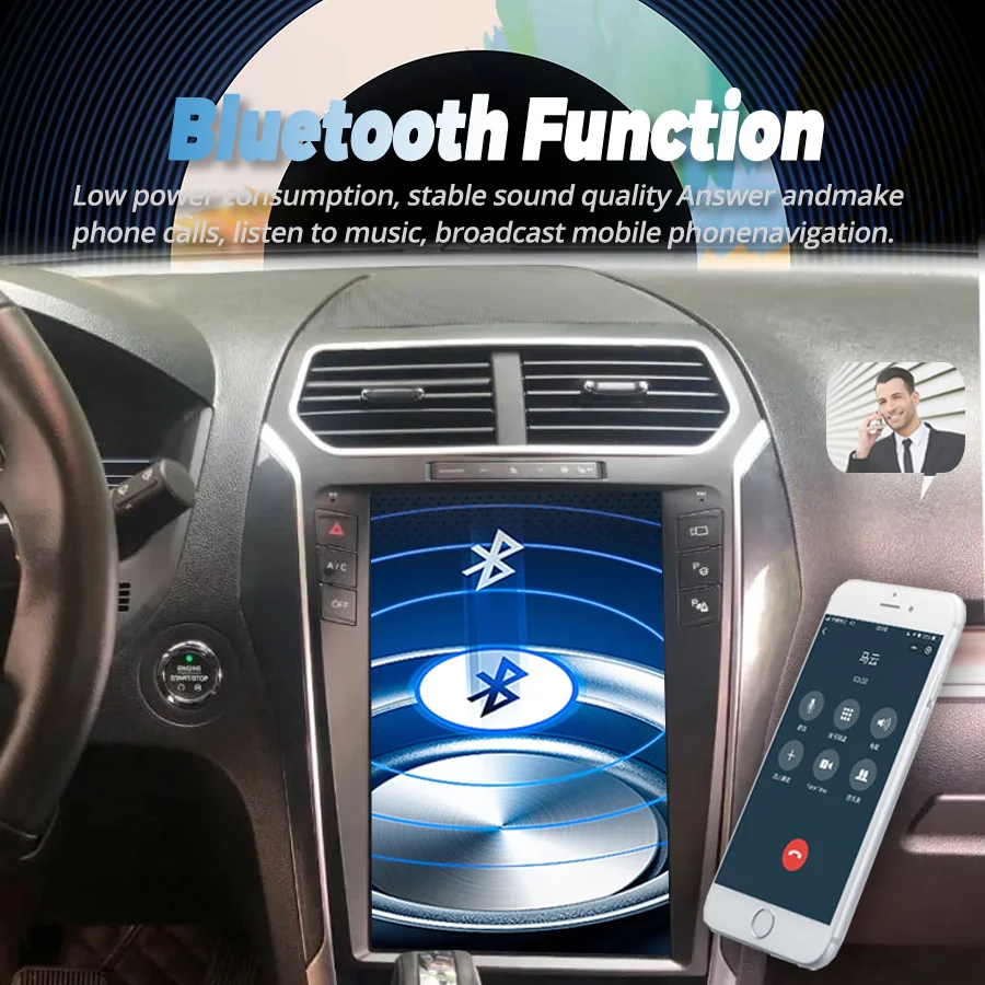 Tesla Style Android Headunit HD IPS Screen For Ford