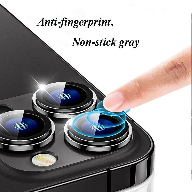 3Pcs Camera Lens Protector for IPhone 14 Pro Max Metal Ring Protective Glass for IPhone 11 12 13 Pro Max Mini Camera Lens Glass
