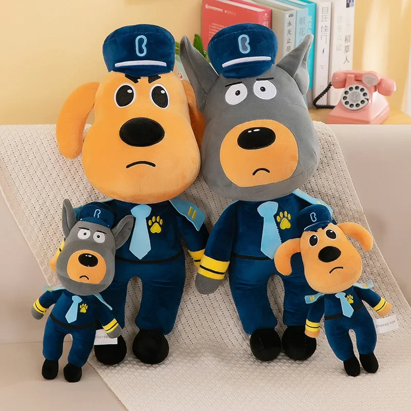 

30/45/60cm Sheriff Labrador Plush Toys Cartoon Animation Yellow Dog Dolls Kawaii Soft Stuffed For Kids Birthday Gift
