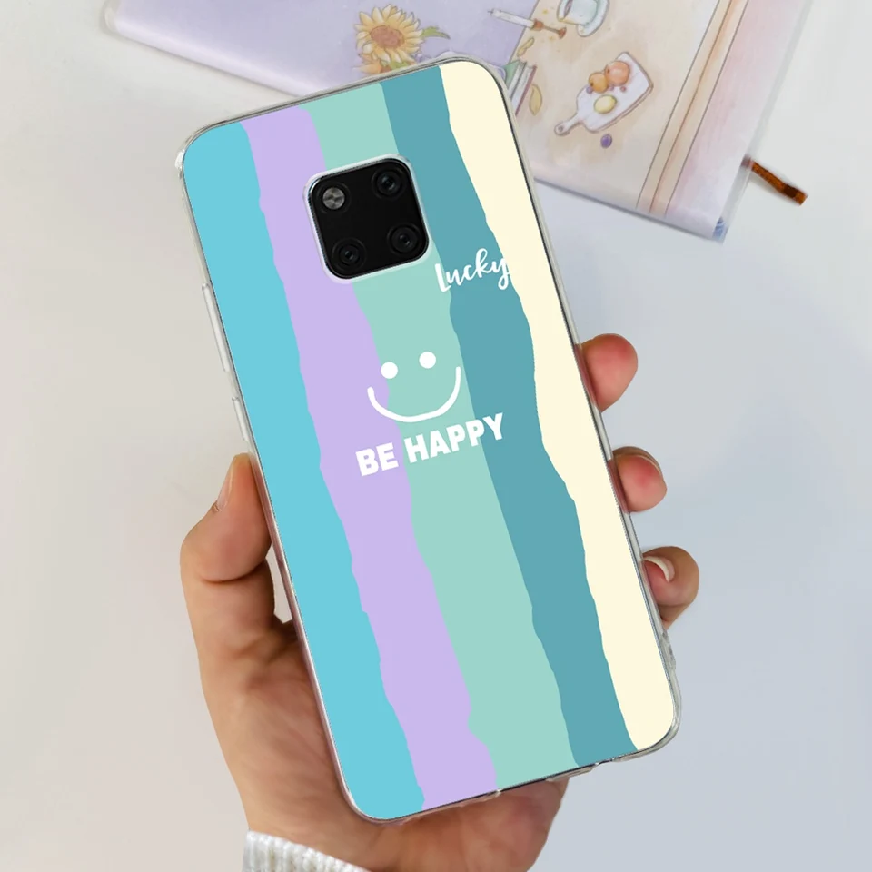 CUAgain Coque Compatible Avec Huawei Mate 20 Lite Transparent Silicone Avec Motif Drôle Antichoc Ultra Fine Slim Etui Transparente Bumper Kawaii Case Housse Femme Fille Homme Avocat