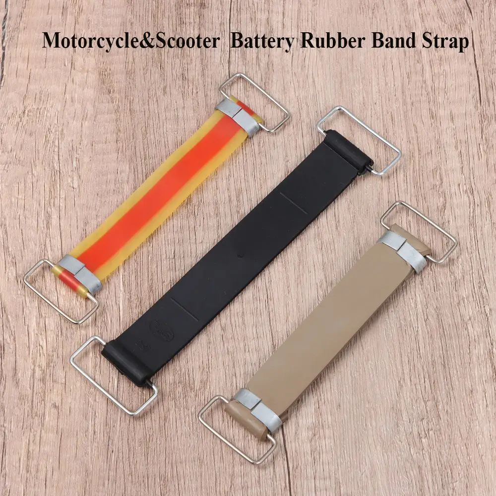 Motorrad Batterie Gummi Band Strap Schwarz Gelb Haltbaren Festen Halter Für GY6 50cc 125 150cc Chinesischen Roller Moped Buggy Teile – Detail 3