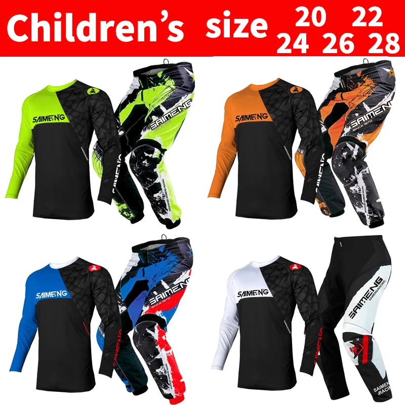 mx gear set kids Motocross Jersey and Pants kids children Set Dirt Bike MTB DH UTV Enduro Combo Off Road Racing Suit