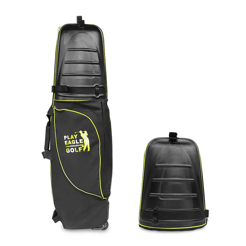 PLAYEAGLE Hard Shell Top Golf Aviation Bag Protable Folding Golf Travel Bag With Wheels For Golf Gifts