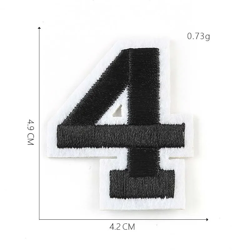 Multicolor Number Patch Set - Embroidered Iron-On Fabric Decals