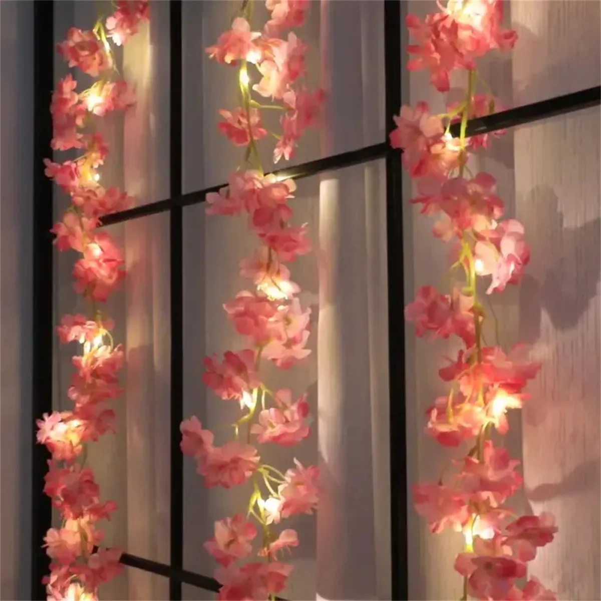 LED String Lights Decorative Lights String Lights LED Fairy Lights Sakura Garland String Lights 78.74 inches/20 LEDs Suitable for Weddings and Outdoor Environments
