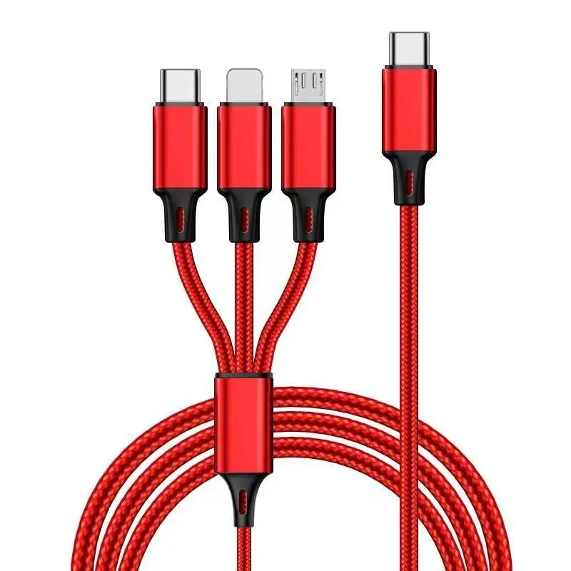 Type-c Three-in-one Charging Line PD Three-vehicle Fast Charging Line type c charger cable