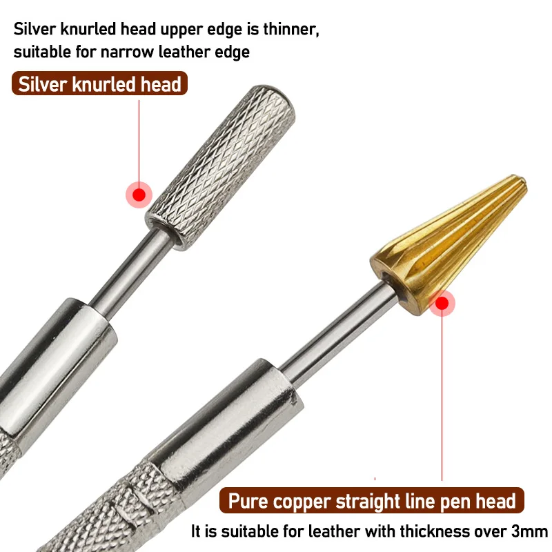 Leather Dual Head Edge Oil Gluing Dye Pen Applicator Speedy Paint Roller Tool For Leather Craft Tools Double