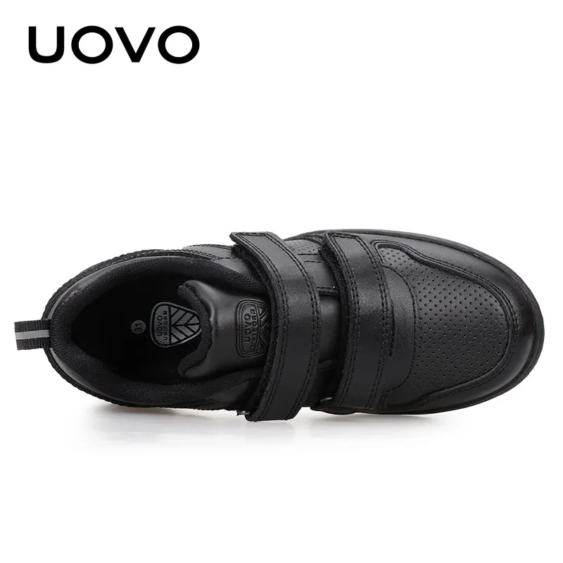 UOVO Boys Shoes Children Leather Shoes For Big Kids Teenagers Size 31-38 For Big Boy Formal Wedding British Style Simple B