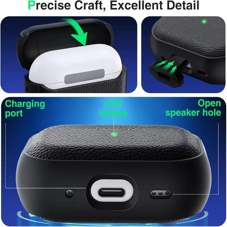 Premium Soft TPU Shockproof Earphone Case with Lanyard, Non-Slip Design
