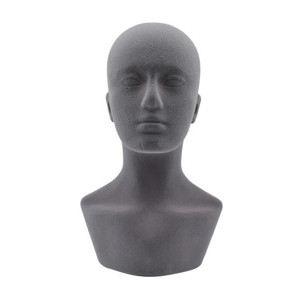 Practical Foam Mannequin Male Head Model Cap Wig Eyeglass Displaying Stand