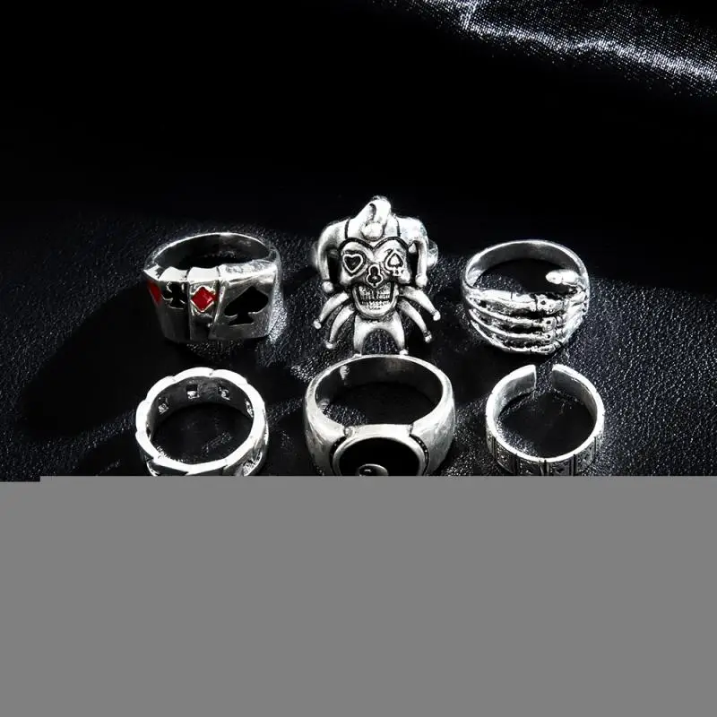 PikaLF Royal Flush Anello da uomo, anello per carte di credito, anelli per carte da gioco, vanga da uomo, in acciaio inox, anello portafortuna, amuleto, casinò, gioco d'azzardo, 17.3, No
