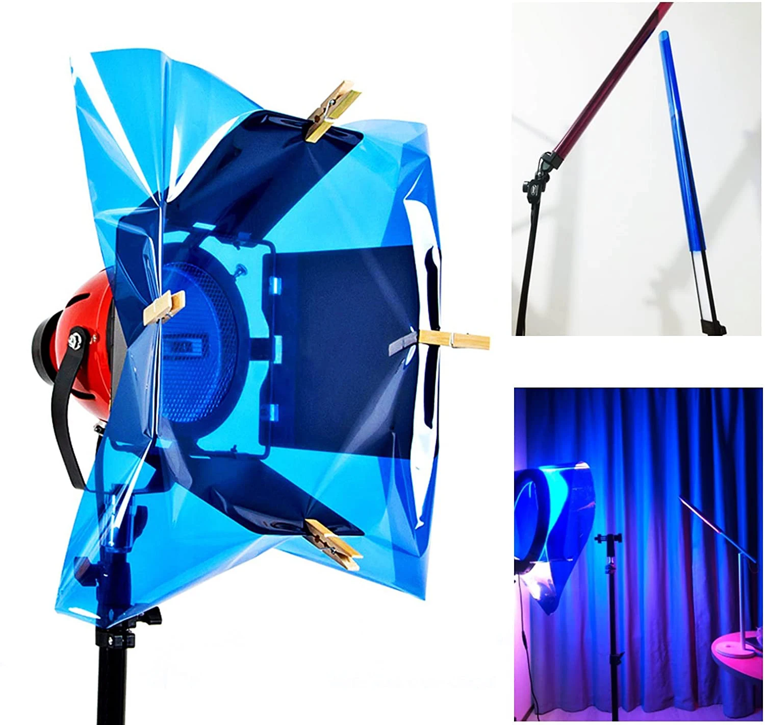Photo color filter stage lighting color filter 50x40cm Color Correction Gel Filter Blue Photography Lighting gels Sheet CTB for Photo Studio Strobe Flashlight Led Light