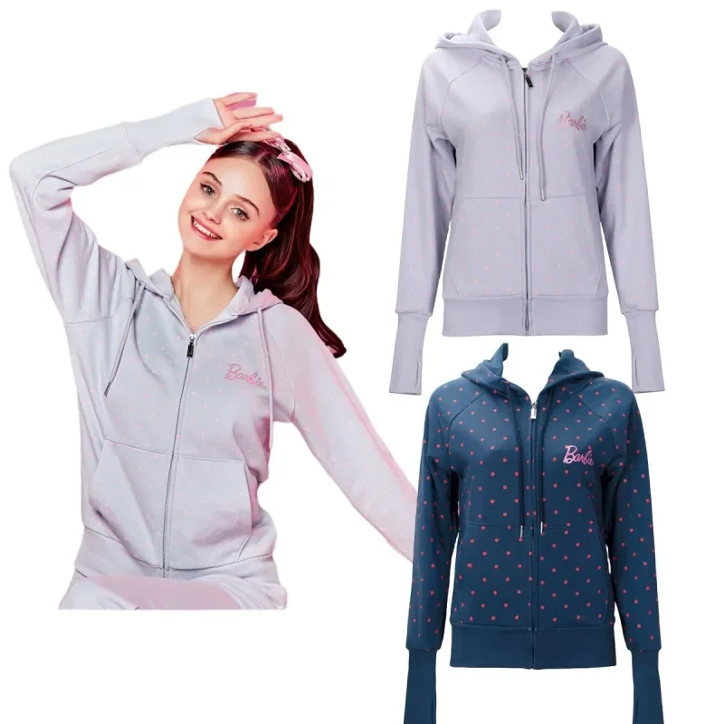 

Женская спортивная одежда с героями аниме Барби, женская модная дышащая одежда для фитнеса, милые куртки с длинным рукавом для девочек, кавайное повседневное пальто