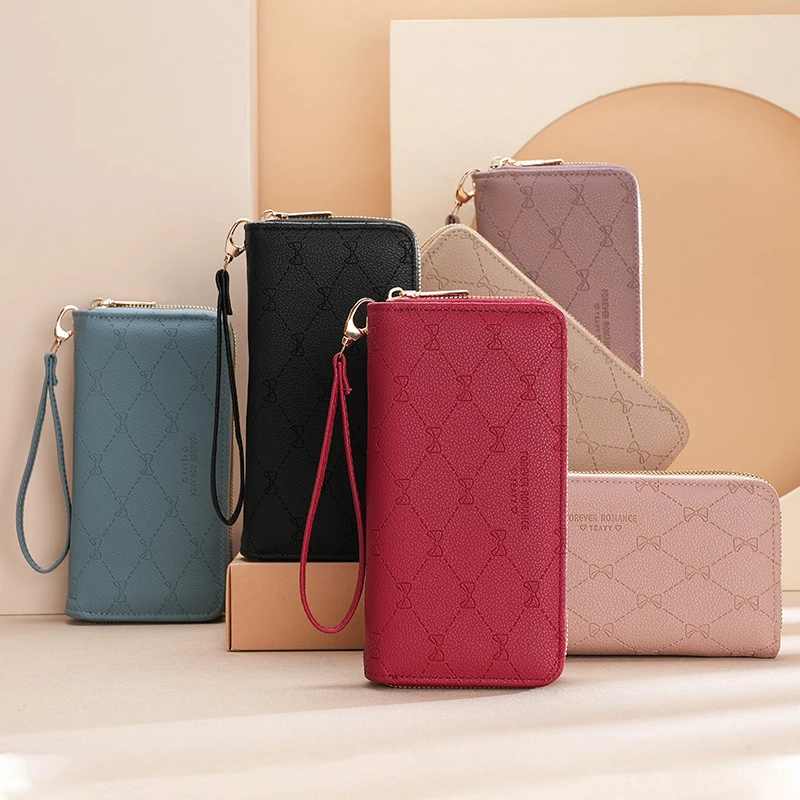 Portafoglio Lungo Donna JIUFENG - Pochette Con Cerniera, 13 Scomparti Carte