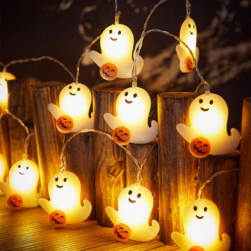 

1.5M10LED Halloween Spooky Lights String Ghost Pumpkin Lighting Strings Party Decor For Home Festival DIY Decorations