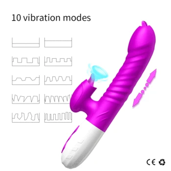 New Double Tongue Vibrating Dildo Telescopic Rotating Vibrators For Woman Anal Vaginal Clitoris Stimulator Adult Sex Toys 2