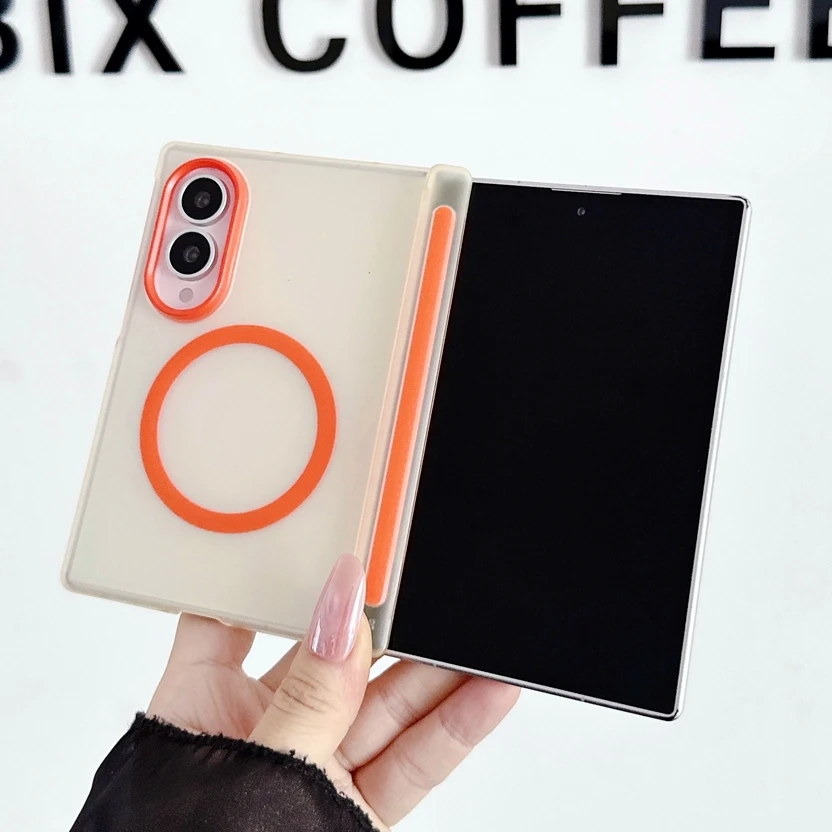 Translucent Candy Color Hard Case with MagSafe for Samsung Galaxy Z Fold