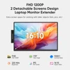 Dopesplay 14.1inch Laptops Screen Extender Triple Dual FHD 1200P IPS Portable Monitors For Windows Mac Android Chrome 14-17inch 4