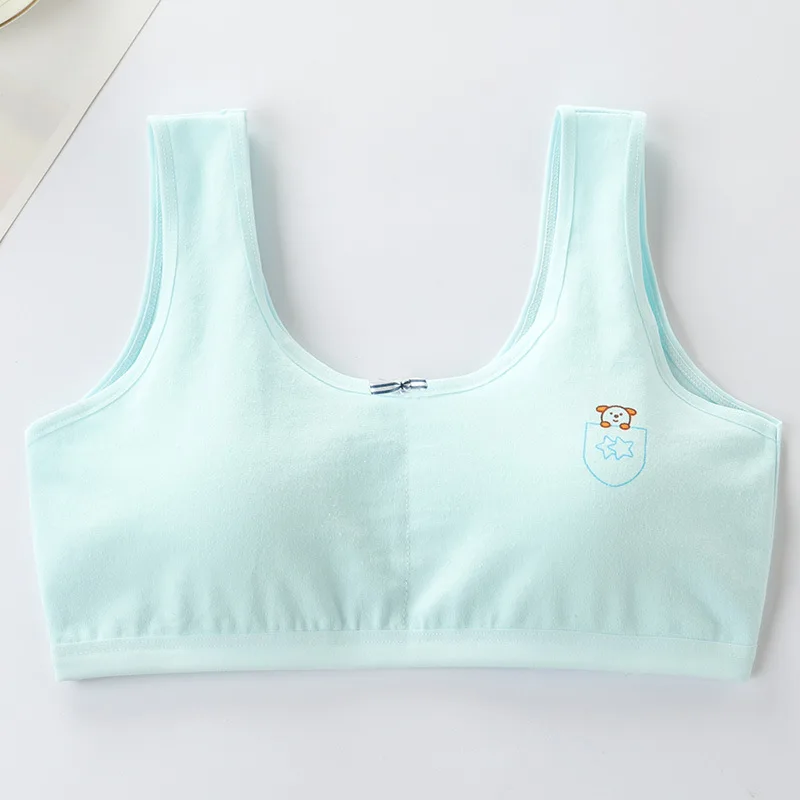 Children's Breast Care Girls Bras Age 8-16 Years Cotton Teens Girls Sponge Cup Teenage Girl Underwear Kids Vest 4 Pcs/Lot training bra cotton bra