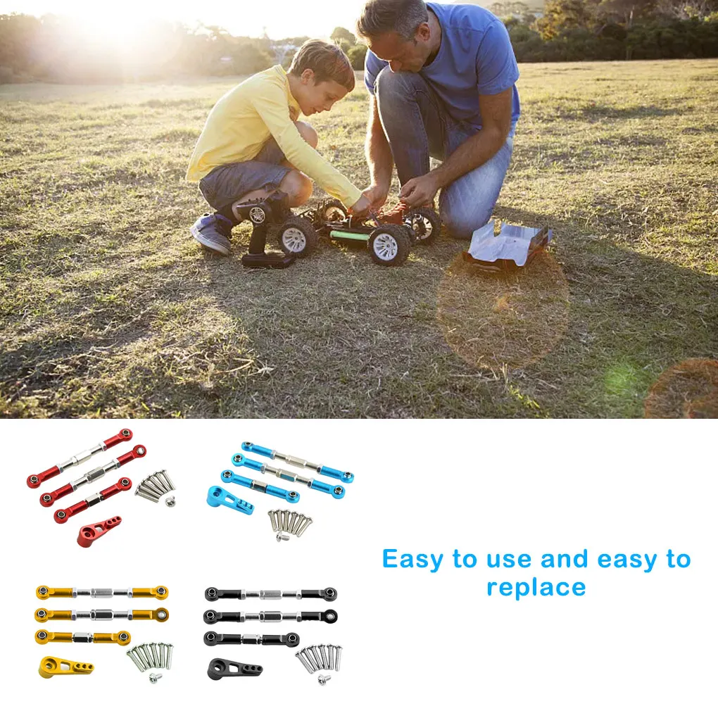 

RC Car Pull Rods Vehicle Toy Turnbuckle Linkage Rod Upgrade Component Golden