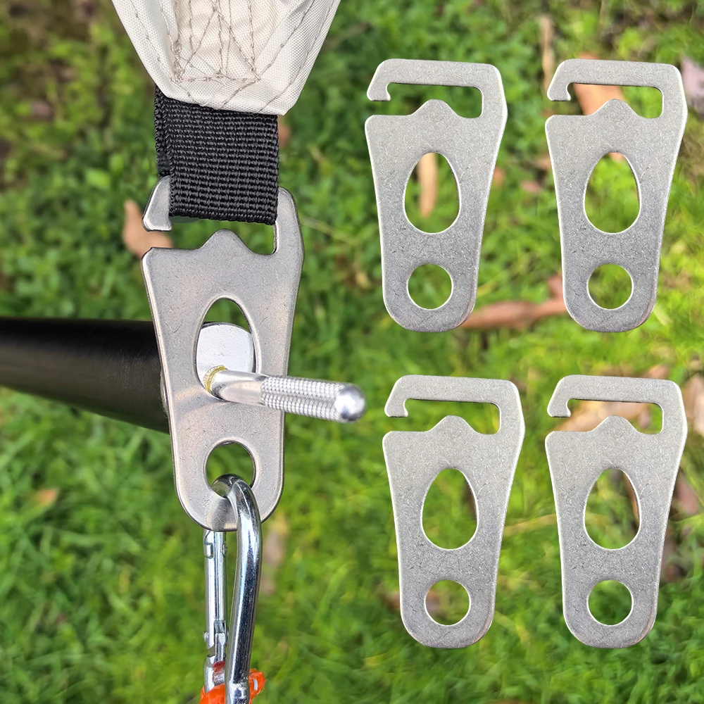 Awning Strut Non-slip Fastener Buckle Outdoor Wind Rope Buckle Adjustment Rope Accessories 2/4Pcs