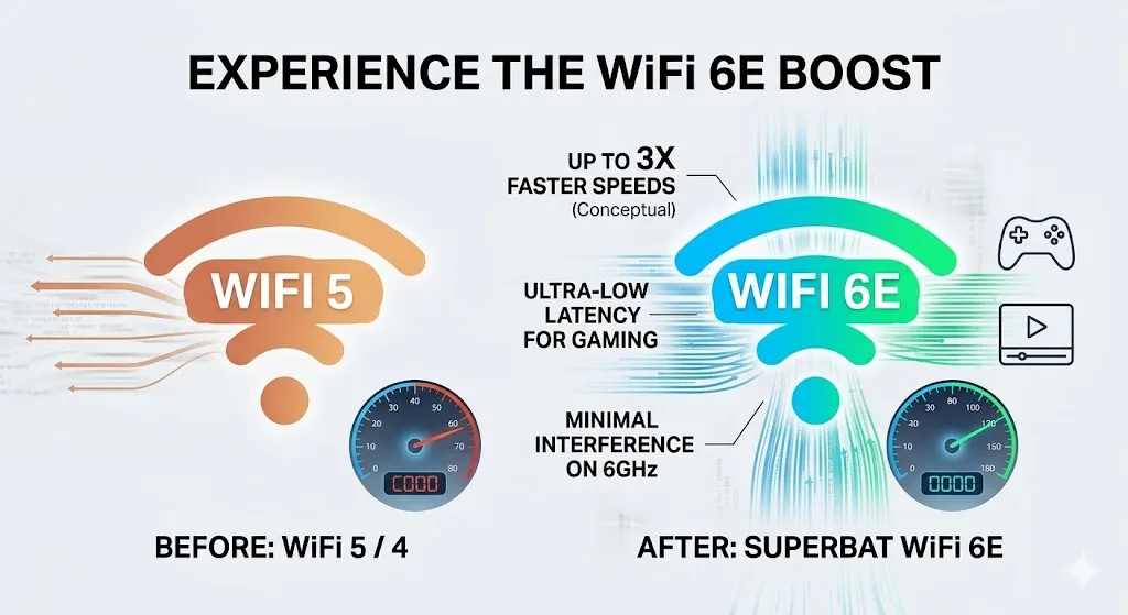 WiFi 6E Tri Band 6GHz 5GHz 2.4GHz Antenna for PC
