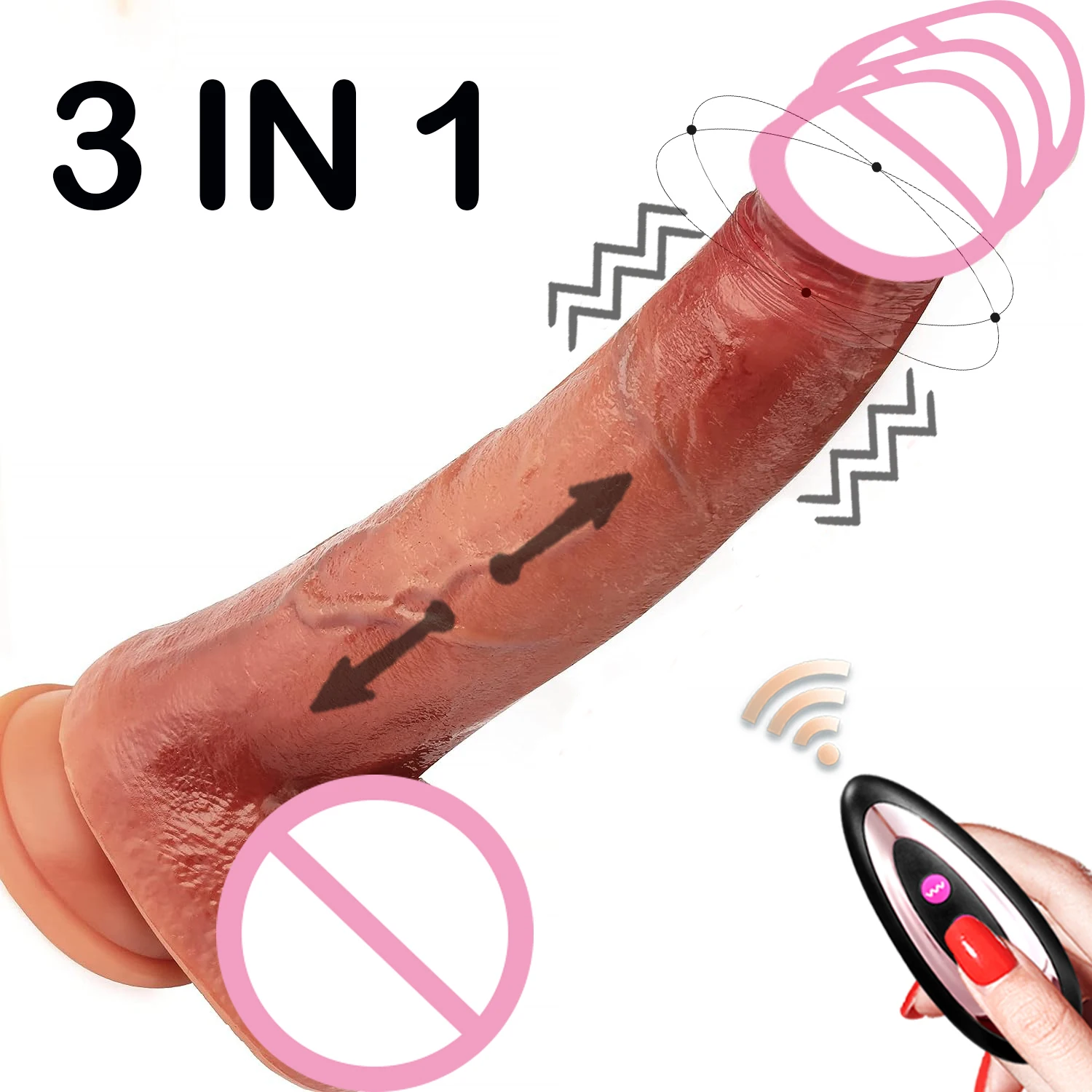 Realistic Dildo Telescopic Penis Vibrating Female Remote Control stimulate G Spot Vagina Masturbator Anal Plug Sex Toy For Woman sex toy