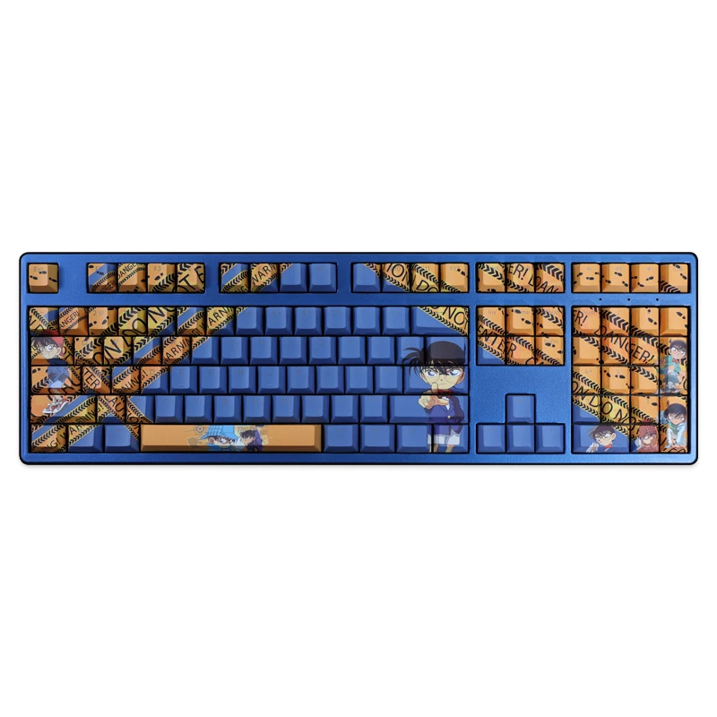 Chaves Pbt Tintura Subbed Keycaps Dimensional dos Desenhos Animados Anime Gaming Key Caps Cherry Perfil Backlit Keycap para Detetive Conan 108