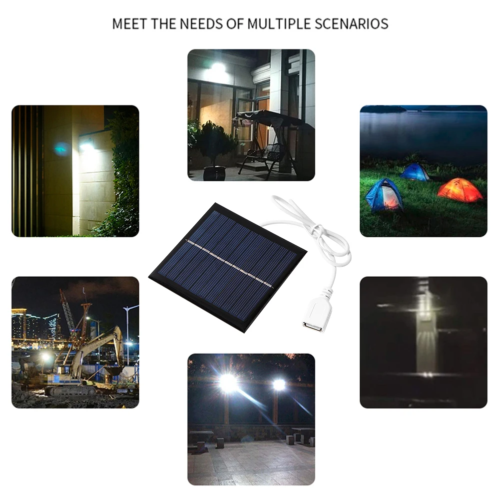 5.5V 1W Mini Solar Panel with USB Connection for DIY Projects and Chargers