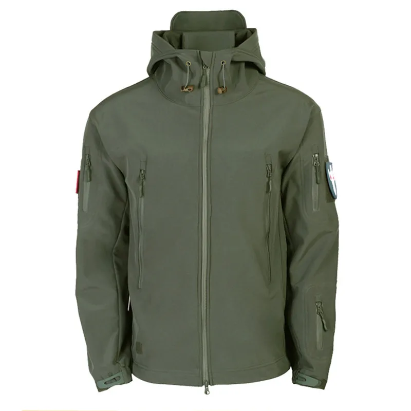 Soft Shell Jacket Men's Three-in-one Outdoor Commuting Tactical Plus Velvet Thickened Windproof Warm Special Forces Jacket