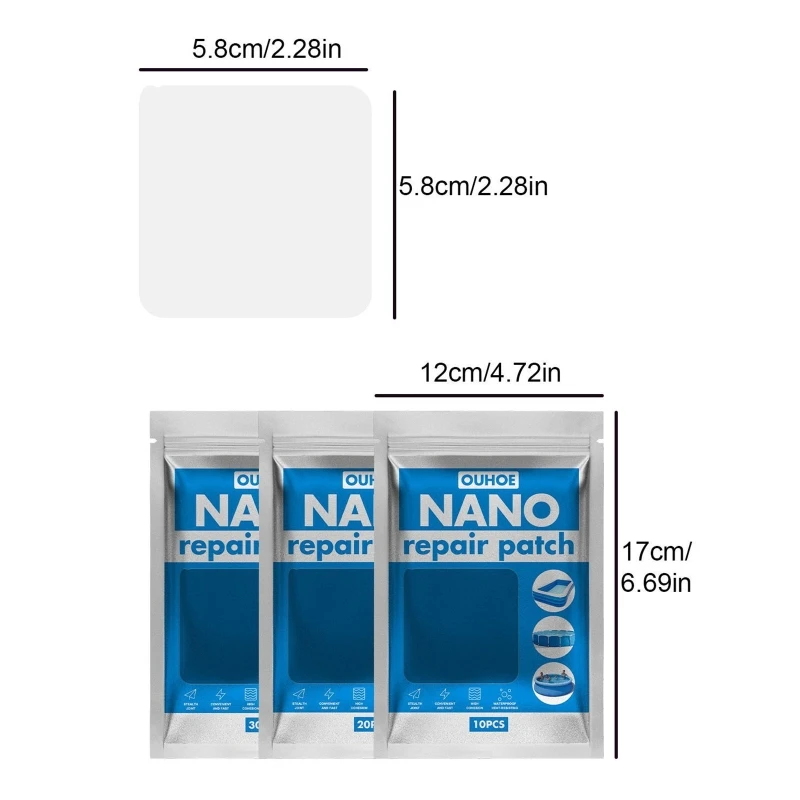 

10/20/30x клейкая ремонтная лента водонепроницаемые ремонтные заплаты для колец для плавания в палатке