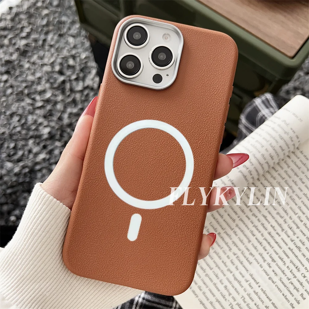 Luxury Litchi Leather Magnetic Shock Absorbent Protective Case