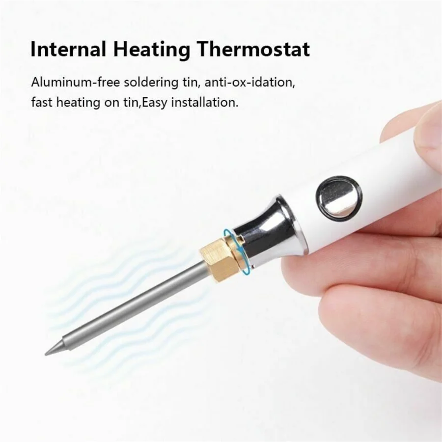 Soldering Iron Electric Soldering Iron Soldering Iron Kit Soldering Iron Set Cordless Soldering Iron Tool Pen Portable USB 5V 8W Electric Powered 3 Tip Kit Rechargeable and Temperature Adjustment