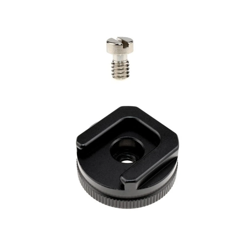 

Solid Camera Hot Shoe Mount to 1/4"-20 Tripod Screw Adapter Metal Construction