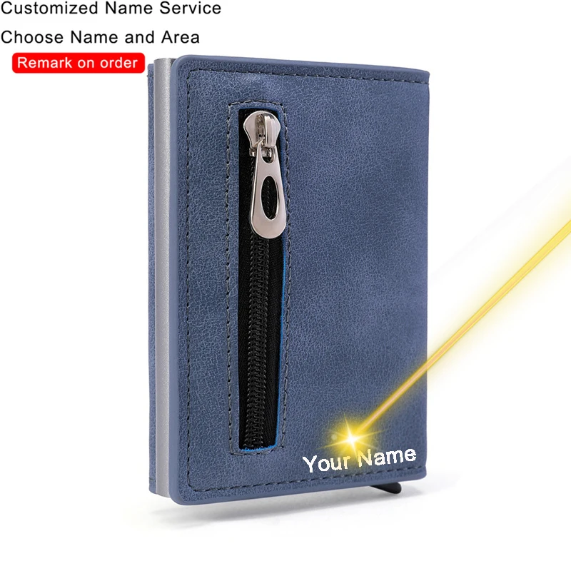 Name ID Credit Bank Card Holder Rfid Anti-thelf Card Holder Wallet With Organizer Coin Pocket &Money Clips Purse
