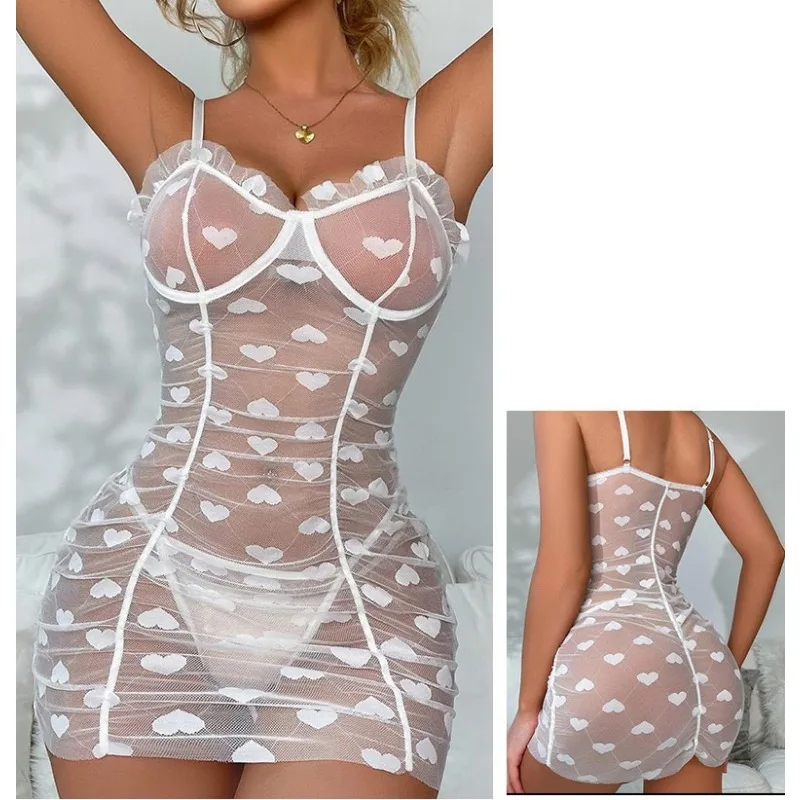 Sexy Pajamas Sheer Lace Dresses Fun Stage Uniforms Plus Size Lingerie Sex Tols for Girl lingerie sets faux leather lingerie women pajamas sexy lingerie women lingerie women sleepwear custom lingerie