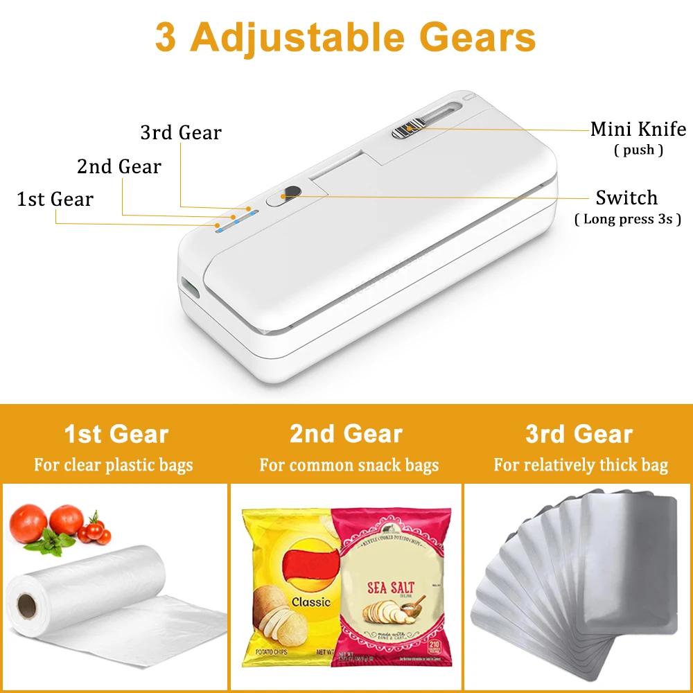 Sealing Heater Plastics Bag Sealing Machine Mini Portable Thermal Sealer For Food Handheld Plastic Bag Sealants 3