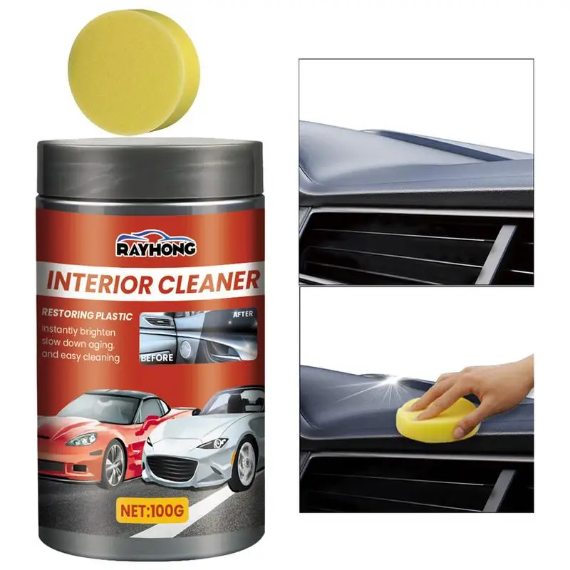 

Auto Interior Cleaner Water-free Car Detailing Interior Restorer wax 100g Mild Odorless Cleaning Coating Agent Car Internal Care