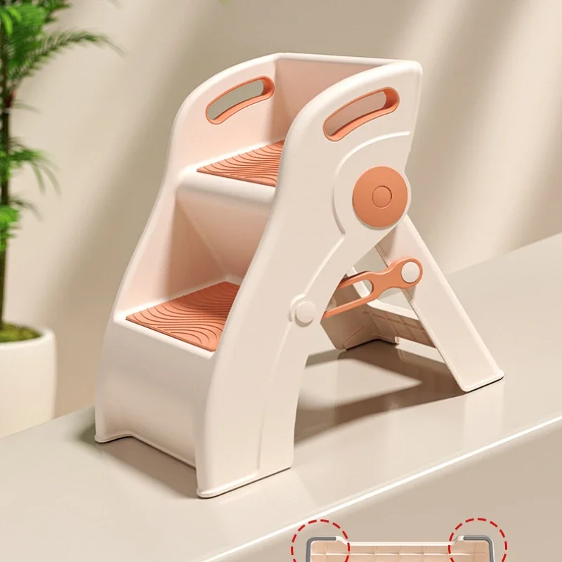 Adjustable Anti-Slip Step Stool for Toddlers Bathroom Safety Climbing Stool Non-Skid Base Kids Washing Training Age 2-6 step stool