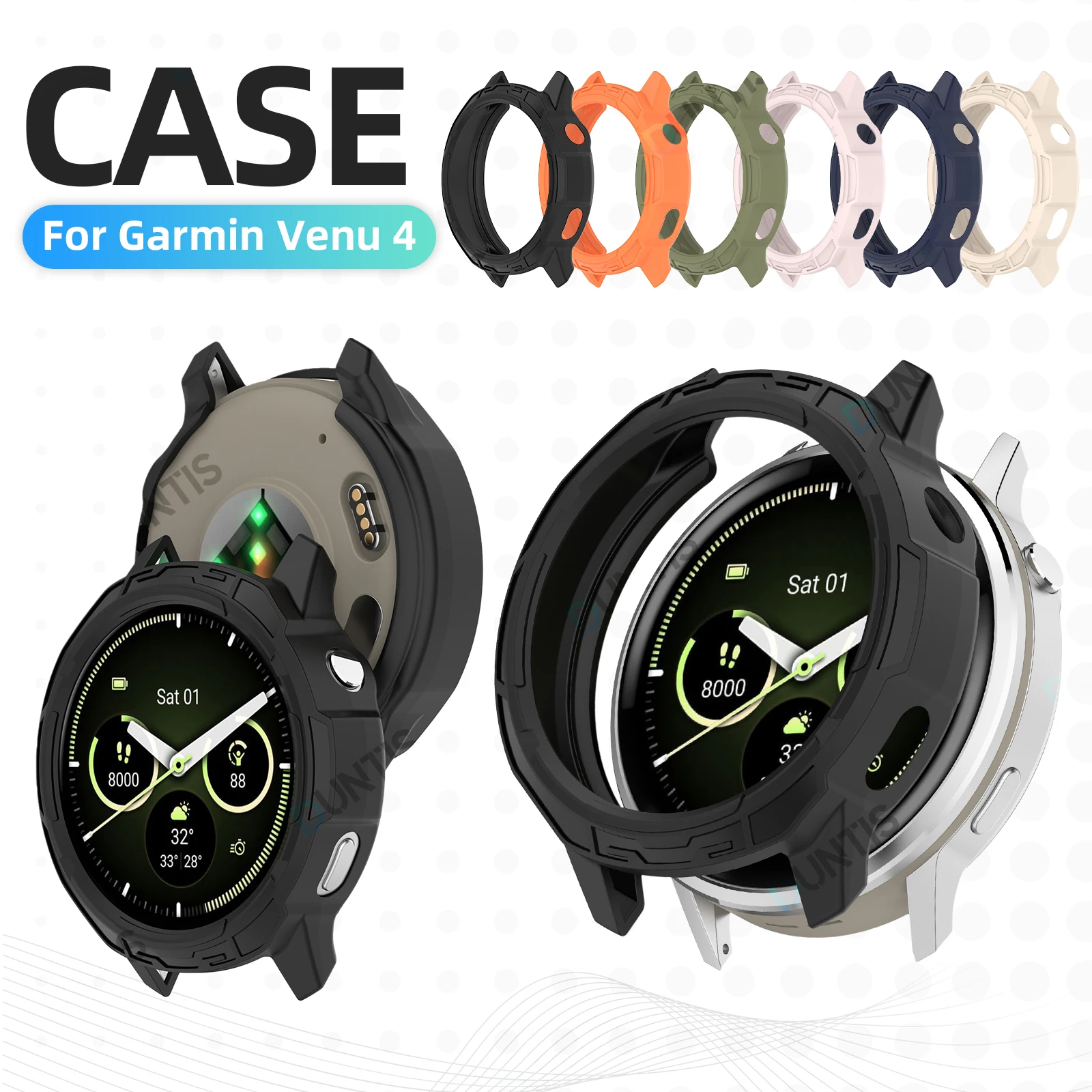 Shock-Proof Silicone Smartwatch Protective Cover | Shatter-Resistant Case Shield