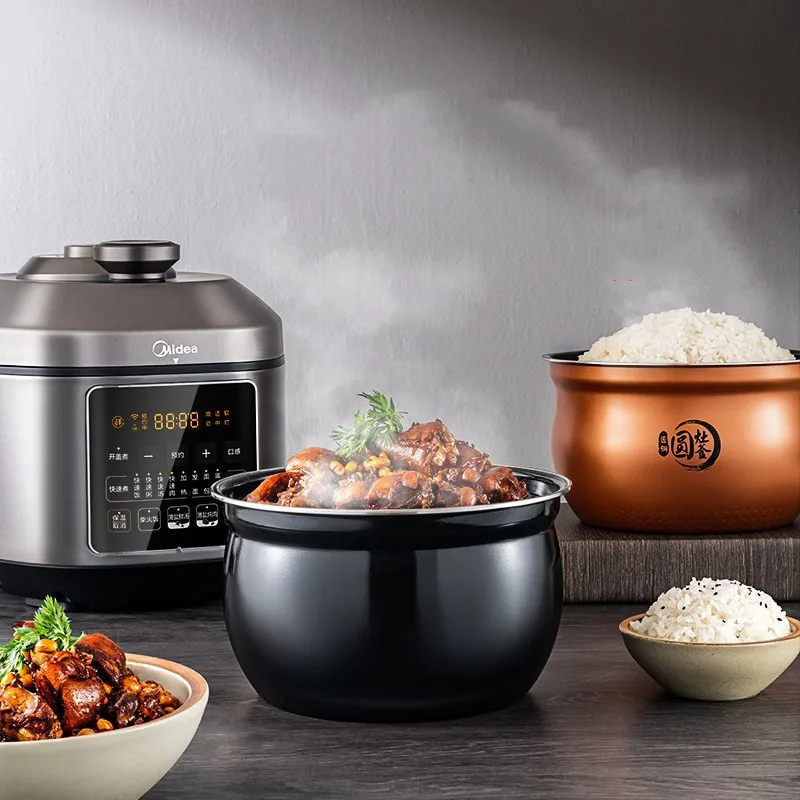 Midea Pressure Cooker 4.8 Liters Non stick 2 Inner Pots Rice Cooker