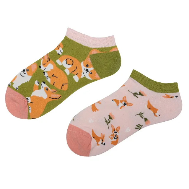 2023 Spring and Summer AB Boat Socks Men and Women Fashion Creative Trendy Couple Socks Pure Cotton Comfortable Short Socks 5