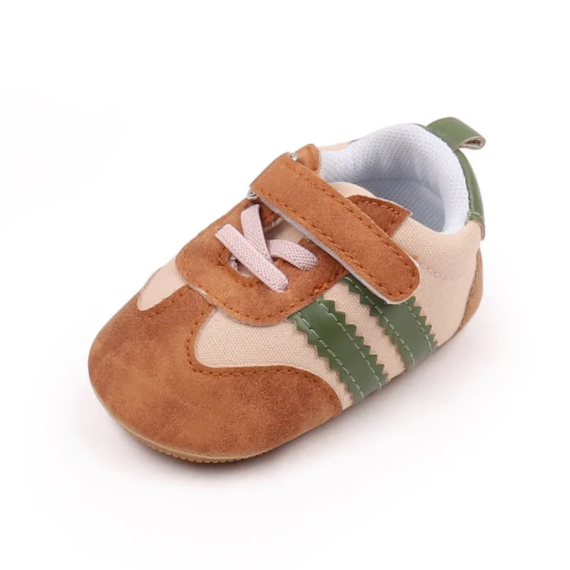 New Baby Shoes 0-18M Boy Girl Newborn Infant Toddler Casual Stripted Rubber Soft Sole Anti-slip  First Walkers Crawl Crib Shoes 6