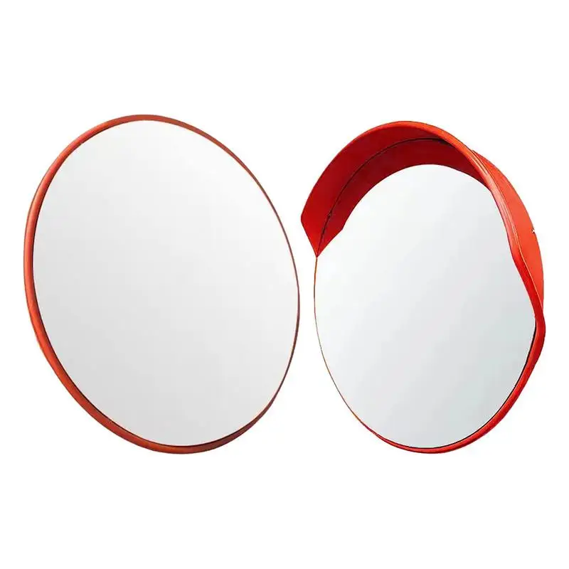 Round Frame Convex Blind Spot Mirror Safe Driveway Mirror Wide Angle Anti Impact 17.7 Inch Safety Mirror For Garage Warehouse