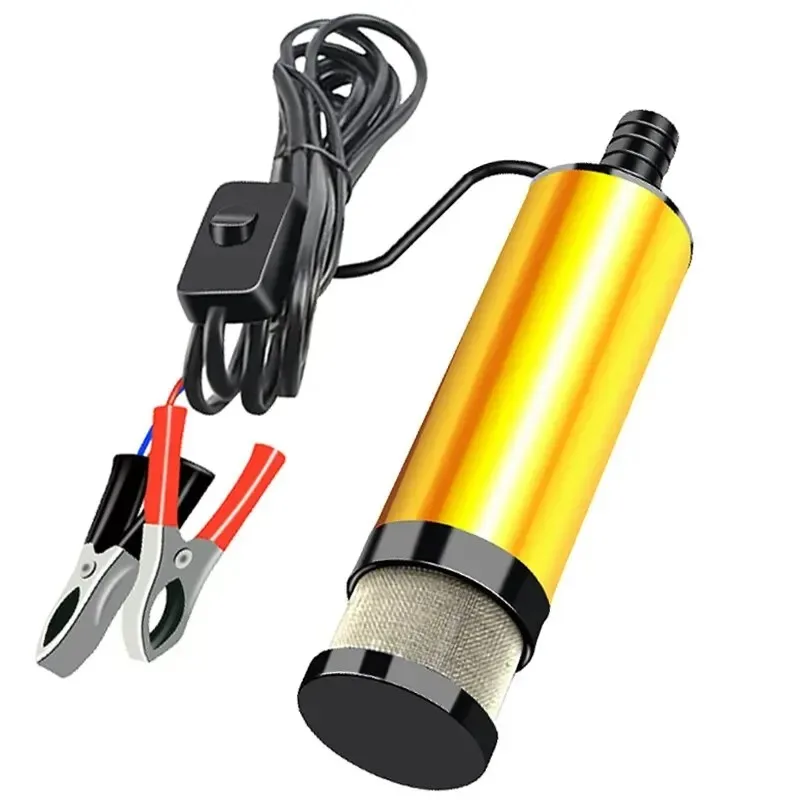 38MM Car Electric Oil Pump 12V 24V for Pumping Diesel Oil Water Submersible Aluminum Alloy Shell DC Small Submersible Pump oil transfer pump oil pump submersible electric pump electric pump